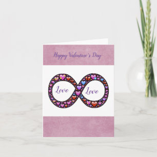 Infinity-Liebes-Emoji zum Valentinstag Karte