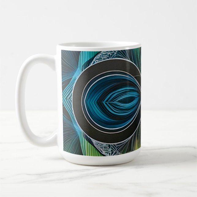 Infinity Mandala African Tribal Mask Abstrakt Kaffeetasse (Links)