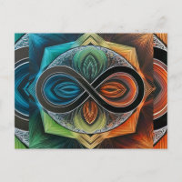 Infinity Mandala African Tribal Mask Abstrakt