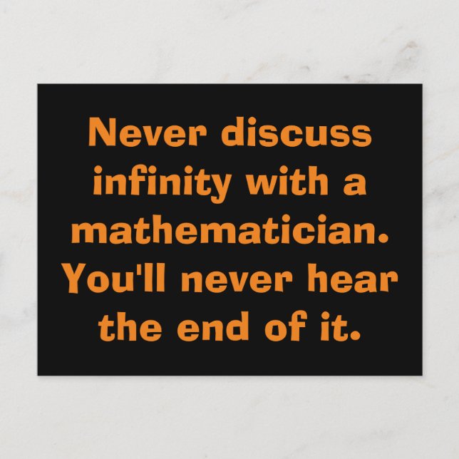 Infinity Math Postkarten (Vorderseite)