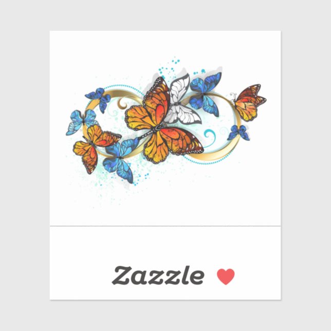 Infinity of Monarch Butterflies Aufkleber (Blatt)