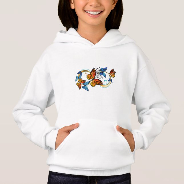 Infinity of Monarch Butterflies Hoodie (Vorderseite)