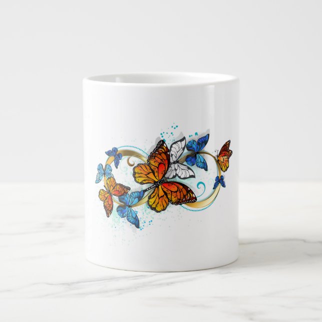 Infinity of Monarch Butterflies Jumbo-Tasse (Vorderseite)