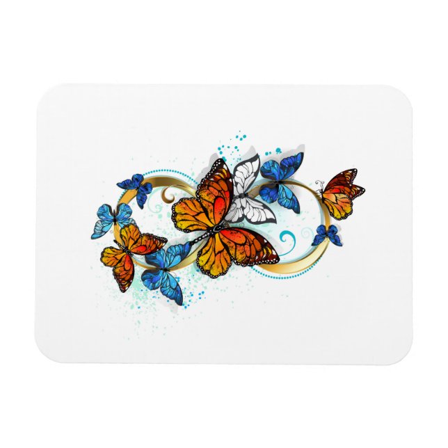 Infinity of Monarch Butterflies Magnet (Horizontal)
