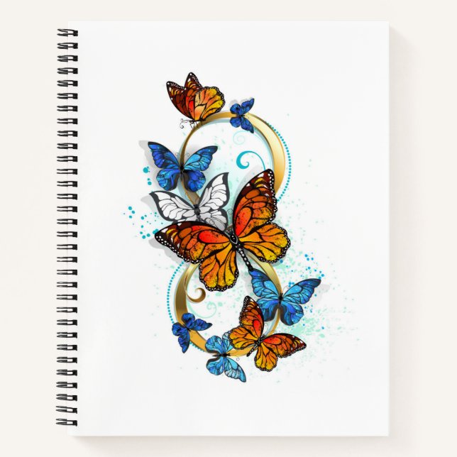 Infinity of Monarch Butterflies Notizbuch (Vorderseite)