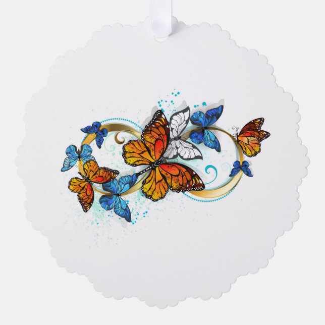 Infinity of Monarch Butterflies Ornament Karte (Vorderseite)