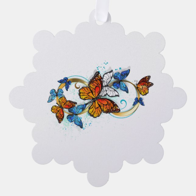 Infinity of Monarch Butterflies Ornament Karte (Vorderseite)