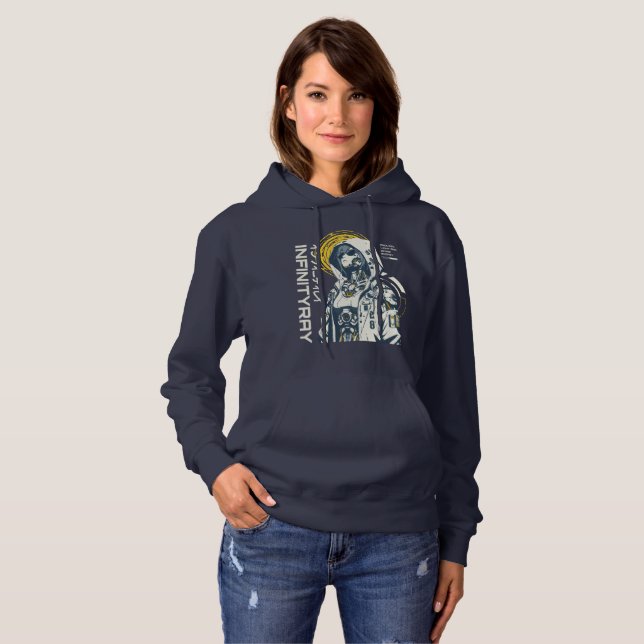 Infinity Ray – Cyberpunk Android Anime Hoodie (Vorne ganz)