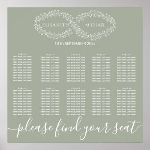 Infinity Salbei botanisch einfache romanische eleg Poster