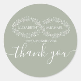 Infinity Salbei botanisch einfache romanische eleg Runder Aufkleber