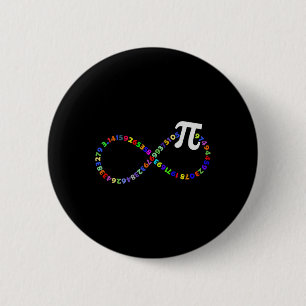 Infinity Sign 3.14 Mathematiklehrer Pi National Da Button