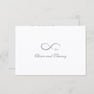 Infinity Sign Einzigartiges Gray Gold White Weddin Einladung