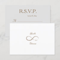 Infinity Sign Gold White Individuelle Name Hochzei