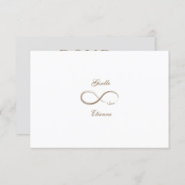 Infinity Sign Gold White Individuelle Name Hochzei Einladung