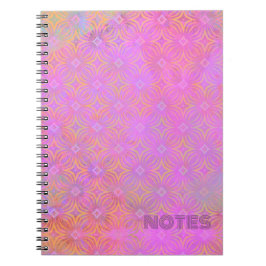 Infinity Star Mixed Media Hot Pink Spiral Notebook Notizblock