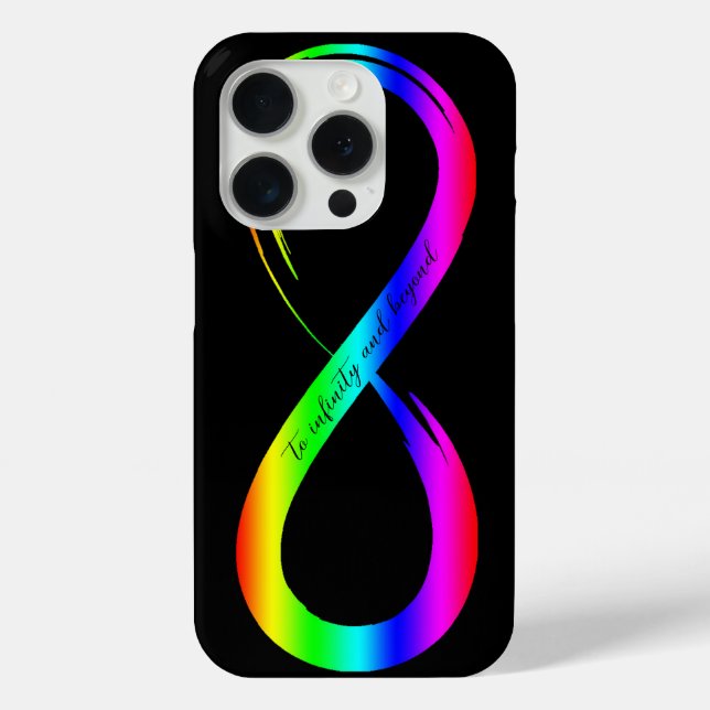 Infinity Symbol Lgbt Gay Pride Rainbow Black Case-Mate iPhone Hülle (Rückseite)