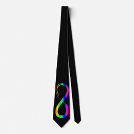 Infinity Symbol Lgbt Gay Pride Rainbow Black Krawatte