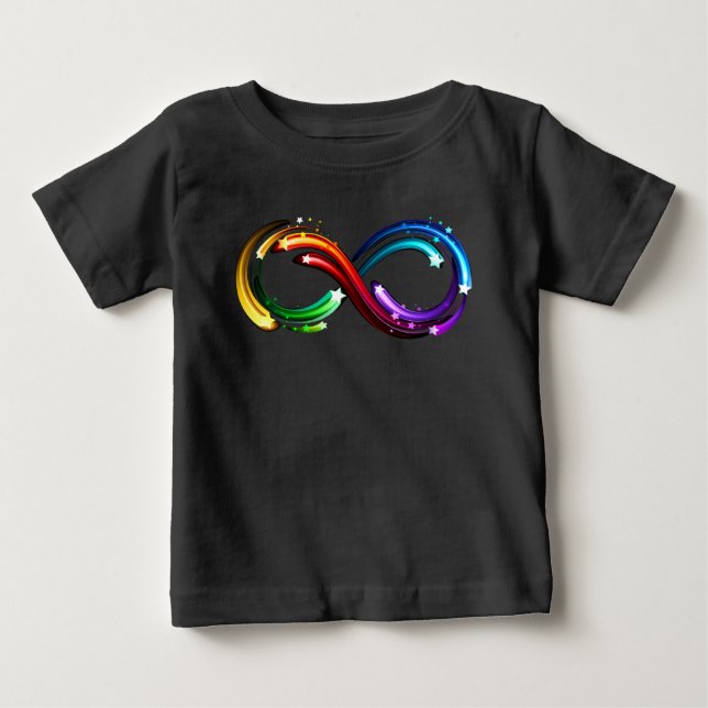 Infinity symbol of rainbow comets baby t-shirt (Vorderseite)