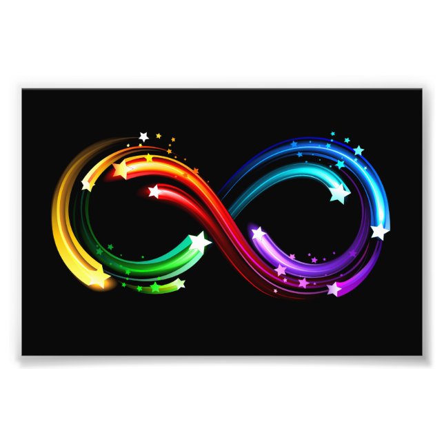 Infinity symbol of rainbow comets fotodruck (Vorne)
