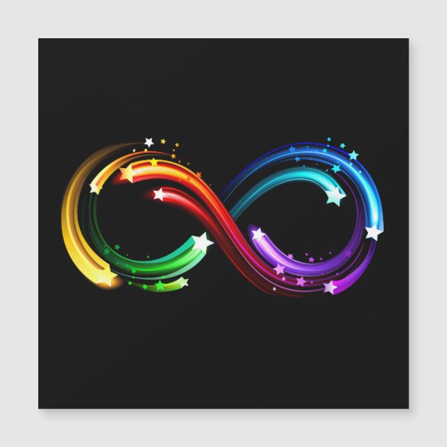 Infinity symbol of rainbow comets magnetkarte (Vorderseite)