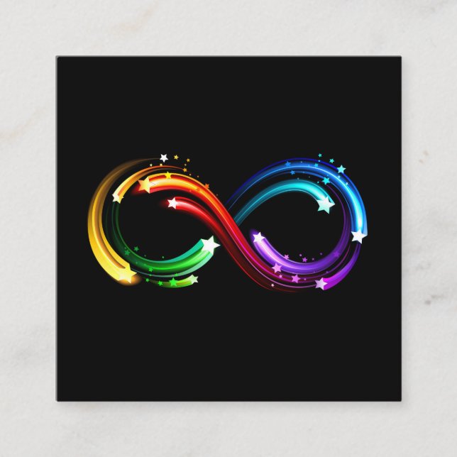 Infinity symbol of rainbow comets telefonnummerkarte (Vorderseite)