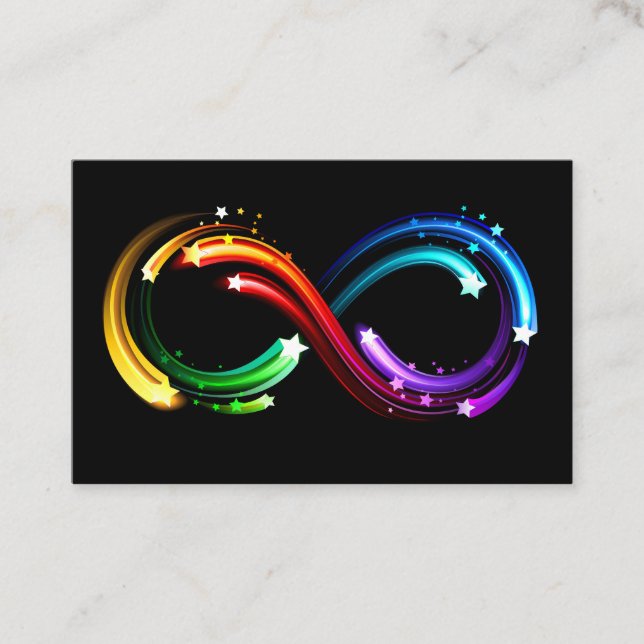Infinity symbol of rainbow comets visitenkarte (Vorderseite)