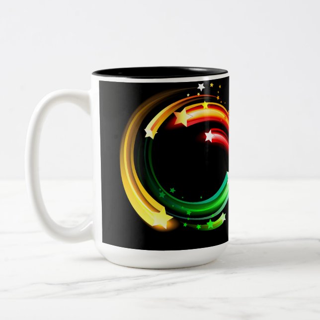 Infinity symbol of rainbow comets zweifarbige tasse (Links)