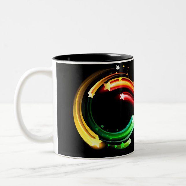 Infinity symbol of rainbow comets zweifarbige tasse (Links)