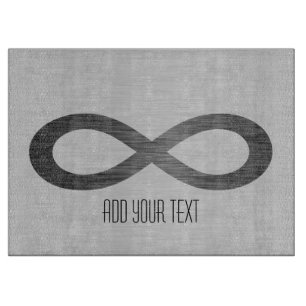 Infinity Symbol On Faux Metal Texture by STaylor Schneidebrett