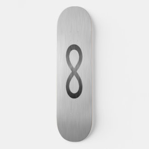 Infinity Symbol On Faux Metal Texture by STaylor Skateboard