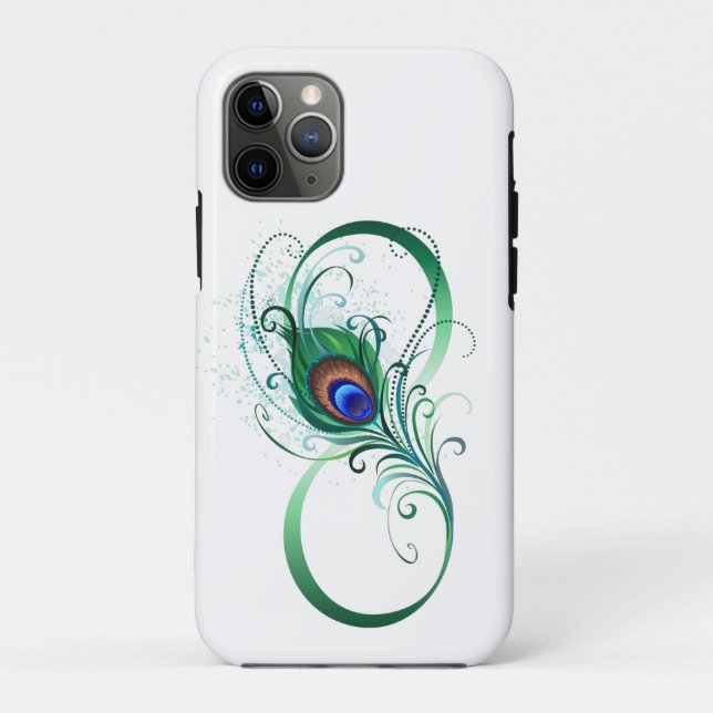 Infinity Symbol with Peacock Feather Case-Mate iPhone Hülle (Rückseite)