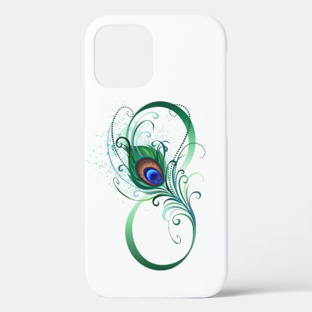 Infinity Symbol with Peacock Feather Case-Mate iPhone Hülle (Rückseite)
