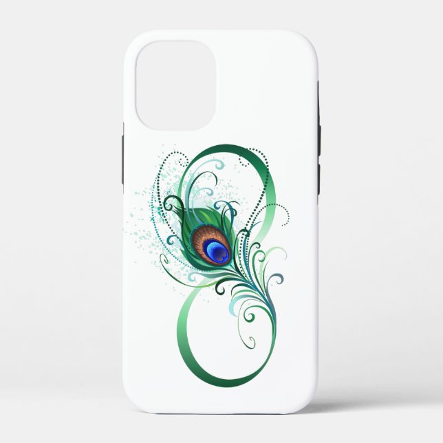 Infinity Symbol with Peacock Feather Case-Mate iPhone Hülle (Rückseite)