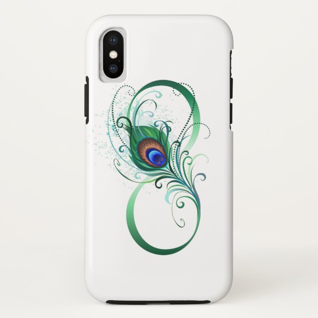 Infinity Symbol with Peacock Feather Case-Mate iPhone Hülle (Rückseite)