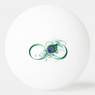 Infinity Symbol with Peacock Feather Tischtennisball