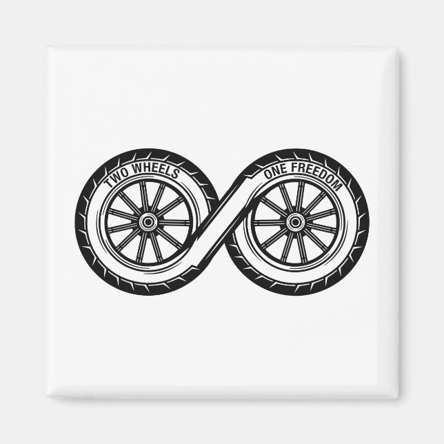 Infinity Two Wheels Freedom Magnet (Vorne)