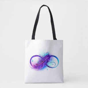 Infinity with Purple Feather