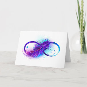 Infinity with Purple Feather