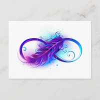 Infinity with Purple Feather