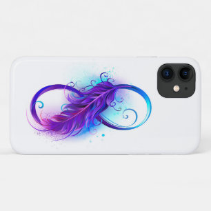 Infinity with Purple Feather Case-Mate iPhone Hülle