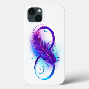 Infinity with Purple Feather Case-Mate iPhone Hülle