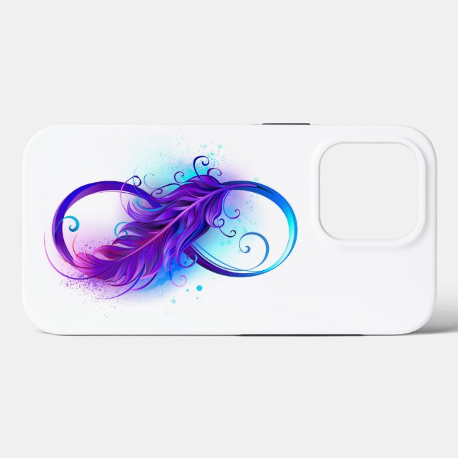 Infinity with Purple Feather Case-Mate iPhone Hülle (Rückseite (Horizontal))
