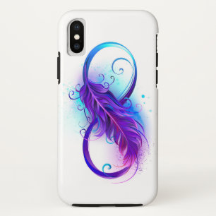 Infinity with Purple Feather Case-Mate iPhone Hülle