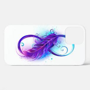 Infinity with Purple Feather Case-Mate iPhone Hülle