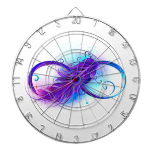 Infinity with Purple Feather Dartscheibe