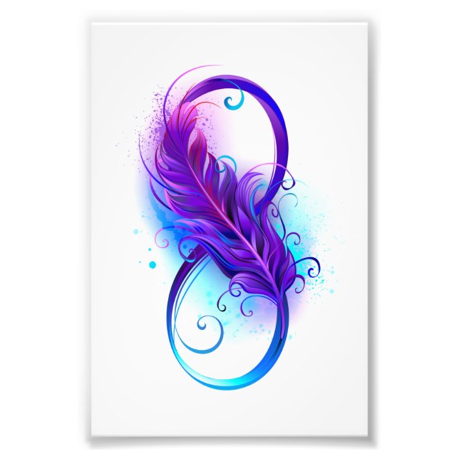 Infinity with Purple Feather Fotodruck (Vorne)