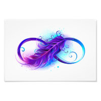 Infinity with Purple Feather