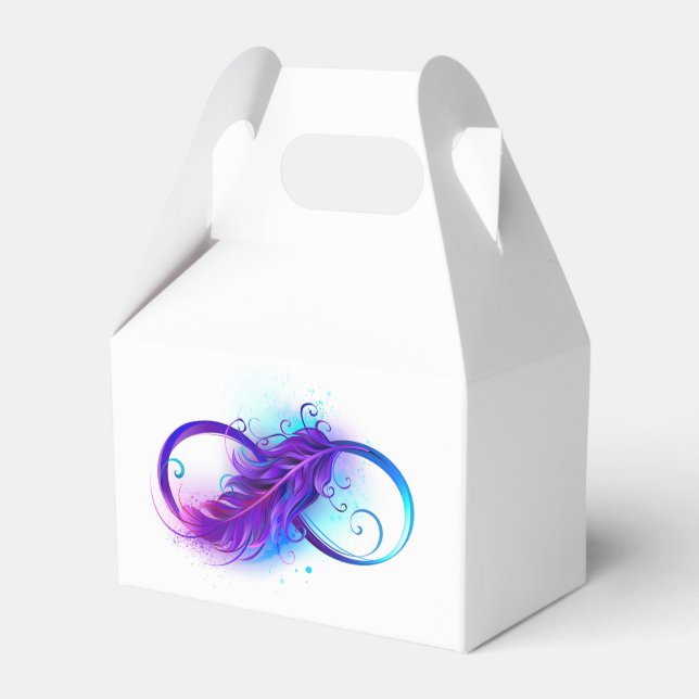 Infinity with Purple Feather Geschenkschachtel (Vorderseite)
