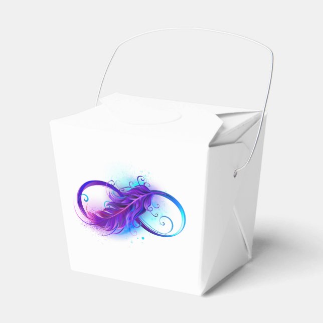 Infinity with Purple Feather Geschenkschachtel (Vorderseite)