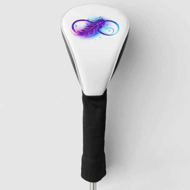 Infinity with Purple Feather Golf Headcover (Vorderseite)